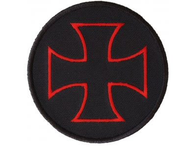 Iron Cross Patch Red Black