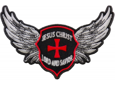 Jesus Christ Lord and Savior Wings Christian Iron on Patch