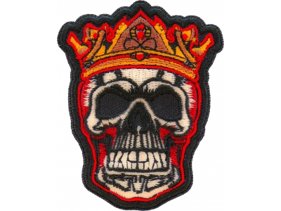 King Skull Patch Embroidered