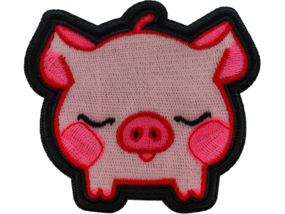 Kiss Me Piggy Iron on Patch