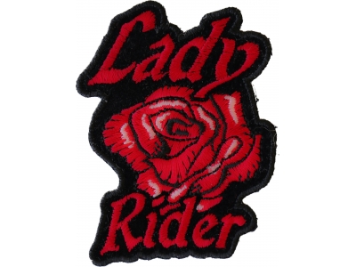 Lady Rider Red Rose Patch