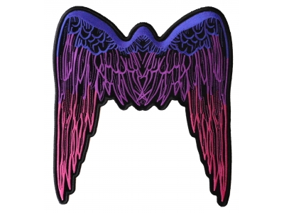 Large Angel Wings Patch Pink | Embroidered Patches