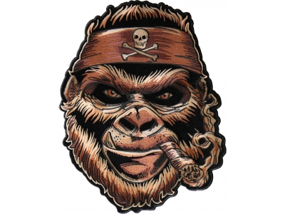 Large Gorilla Back Patch Smoking Cigar