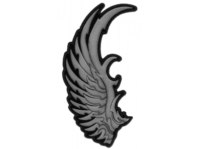 Left Silver Eagle Wing Patch | Embroidered Patches