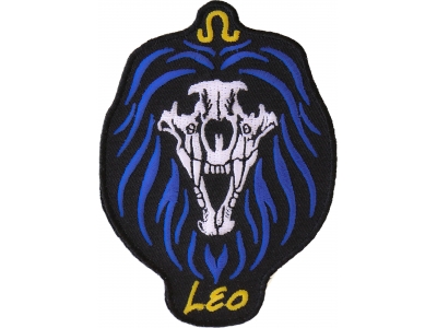 Leo Skull Zodiac Sign Patch