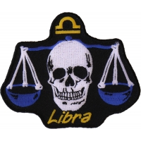 Libra Skull Zodiac Sign Patch