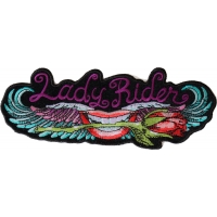 Lips and roses Lady Rider Patch