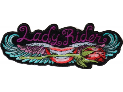 Lips and roses Lady Rider Patch