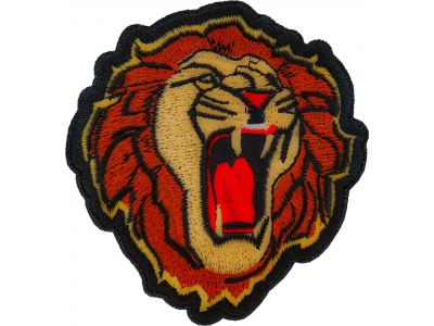 Male Lion Iron on Patch