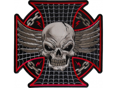 Maltese Skull Large Back Patch