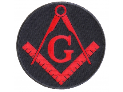 Mason Symbol Patch In Red