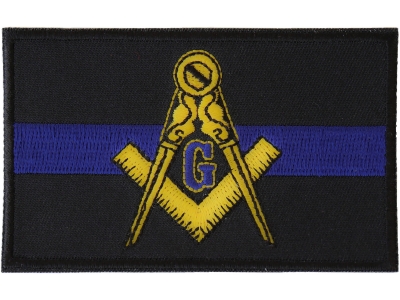 Masonic Thin Blue Line For Law Enforcement Patch | Embroidered Patches