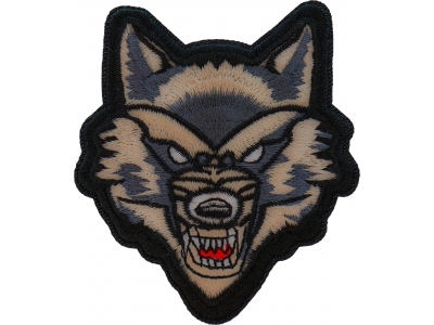 Mean Wolf Iron on Patch