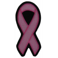 Medium Pink Ribbon Patch For Breast Cancer Awareness | Embroidered Patches