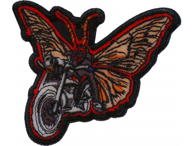 Moth Biker Iron on Patch