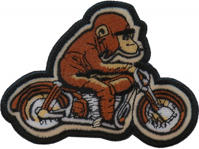 Motorcycle Monkey Iron on Patch