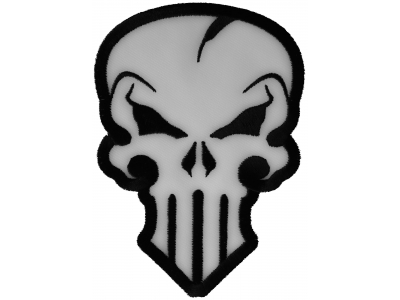 Nasty Skull Patch in White