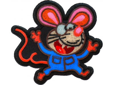 Nerdy Rat Iron on Patch