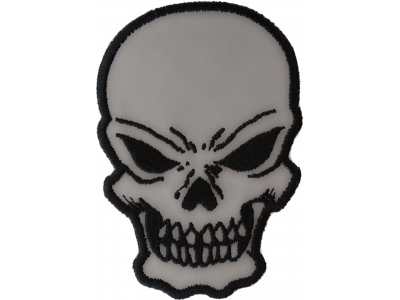 Small Reflective Skull Patch