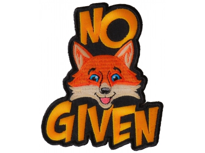 No Fox Given Funny Patch