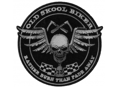 Old skool Biker Skull Patch