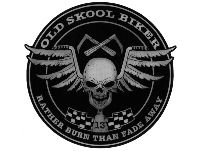 Old skool Biker Skull Patch