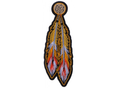 Orange Feathers Patch | Embroidered Patches