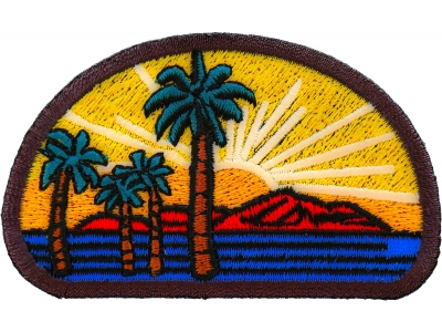 Palms and Sunset Iron on Patch