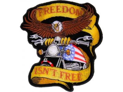 Patriotic Eagle Biker Small Patch Freedom Isn't Free