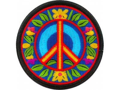 Peace and Hippie Patch Embroidered