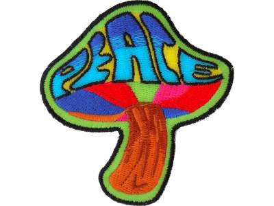 Peace Mushroom Patch Psychedelic Hippie | Embroidered Patches