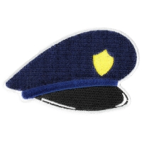 Police Cap Iron on Patch