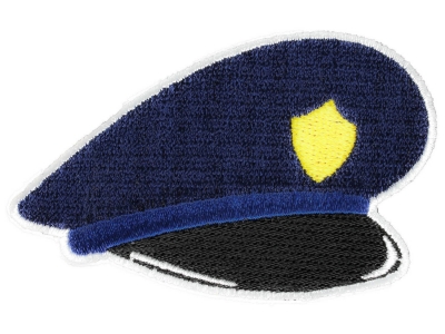 Police Cap Iron on Patch