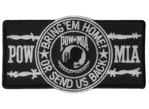 POW MIA Barbwire Patch | US Military Veteran Patches