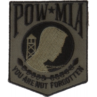 POW MIA Subdued Green Patch | US POW MIA Military Veteran Patches