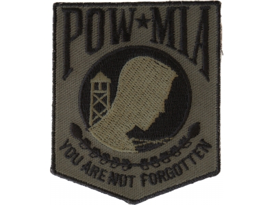 POW MIA Subdued Green Patch | US POW MIA Military Veteran Patches