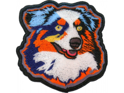 Proud Australian Shepherd Dog Iron on Patch