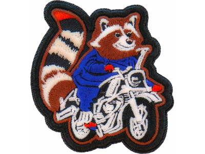 Raccoon to the Rescue Biker Patch Embroidered