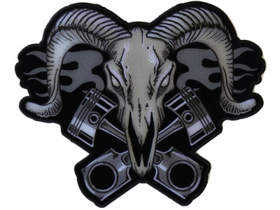 Ram with Pistons Large Back Patch