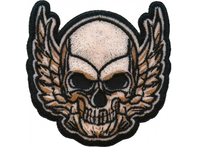 Rising Wing Skull Iron on Patch