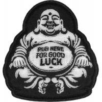 Rub Here for Luck Fat Budha Patch