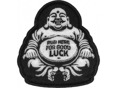 Rub Here for Luck Fat Budha Patch