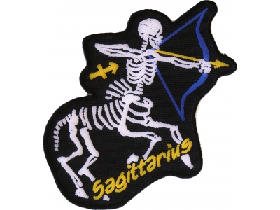 Sagittarius Skull Zodiac Sign Patch