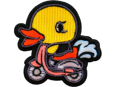 Scooter Duck Iron on Patch