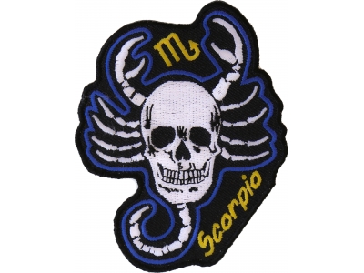 Scorpio Skull Zodiac Sign Patch