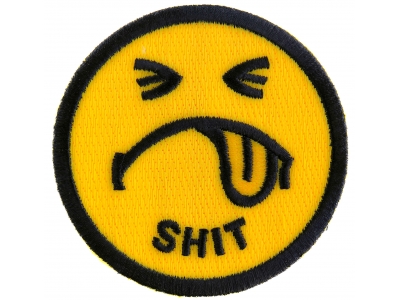 Shit Smiley Face Patch | Embroidered Patches