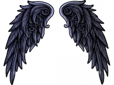 Silver Angel Wings Patch