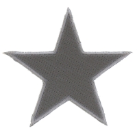 Silver Star Patch | Embroidered Patches