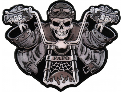 Skeleton Rider Biker Patch FAFO