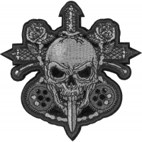 Skull and Roses Patch